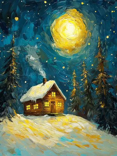 Night In A Cabin Style Vincent van Gogh