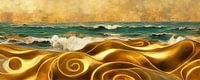 De kust in de stijl van Gustav Klimt van Whale & Sons thumbnail