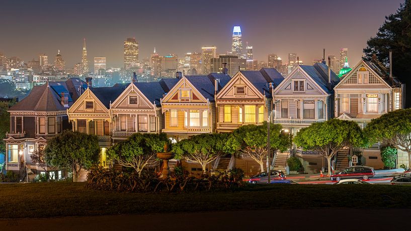Painted Ladies at Night - San Francisco 2023 by Michel Swart