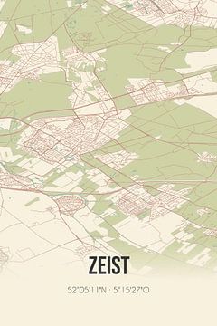 Vieille carte de Zeist (Utrecht) sur Rezona