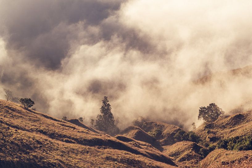 Vue sur les nuages au pied du mont Rinjani par Shanti Hesse