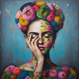 Mexican Floral Portrait von J.O. Han