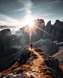 Summit path to the sunrise