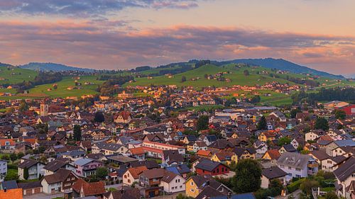 Appenzell bij zonsondergang