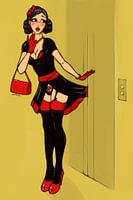 De lift: Chastity femboy pinup