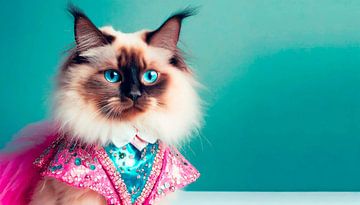 Cute cat with dress by Mustafa Kurnaz