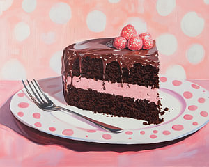 Schokoladenkuchen | Torte mit rosa Sahne