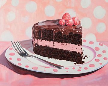 Chocoladetaart | Taart met Roze Crème van De Mooiste Kunst