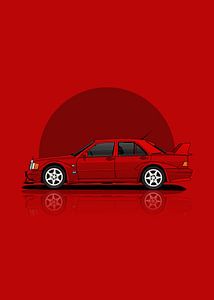 Art Mercedes Benz 190 EVO2 red