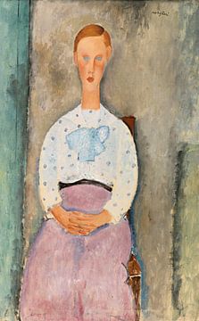 Amedeo Modigliani,Meisje met een Polka-Dot Blouse
