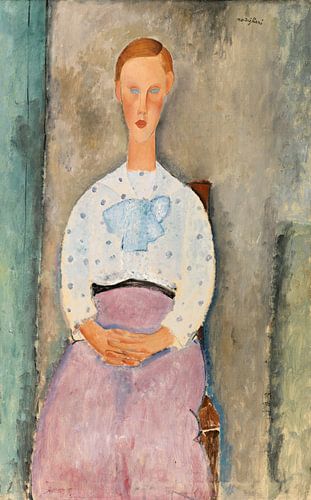 Amedeo Modigliani,Meisje met een Polka-Dot Blouse