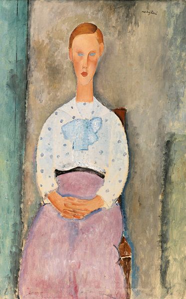 Amedeo Modigliani,Meisje met een Polka-Dot Blouse van finemasterpiece
