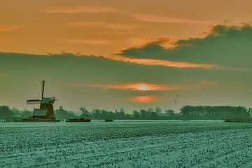 Hollands winterlandschap van eric van der eijk