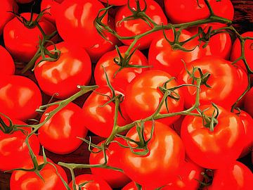 Tomaten aan de wijnstok van Dorothy Berry-Lound