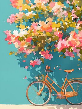 Bloemen Fiets van Gypsy Galleria