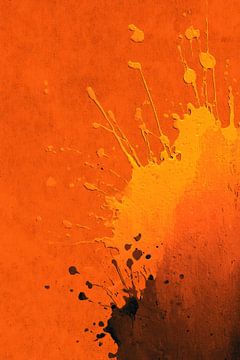 Farbspritzer in Orange Energy und Creative Explosion von Eva Lee