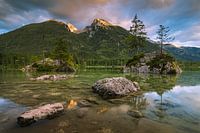 Zonsondergang Hintersee, Duitsland