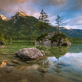 Sunset Hintersee, Germany by Bob Slagter
