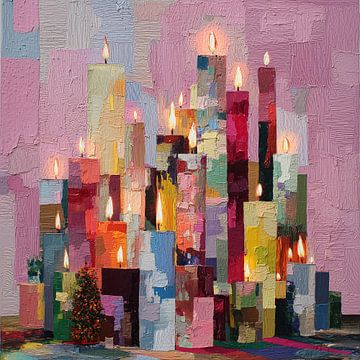 Bougies de Noël sur Art Merveilleux