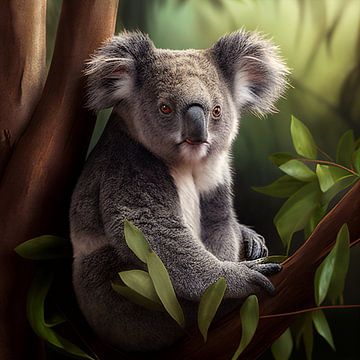 Portrait d'un koala Illustration sur Animaflora PicsStock