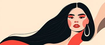 Elegance in colours - Feminine beauty Artful flow by Poster Art Shop