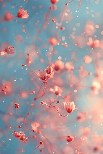 Lente vrolijkheid, roze bloemen