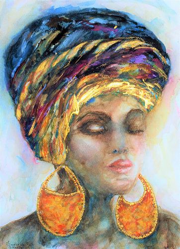 Portrait d'une beauté africaine.