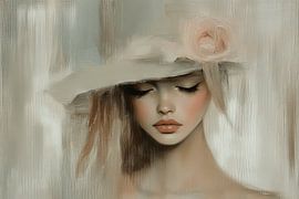 Portrait aux couleurs pastel sur Carla Van Iersel