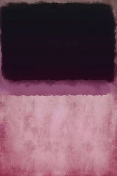 Kleurblokken in bruin, paars en roze. Abstract in neutrale tinten. van Dina Dankers