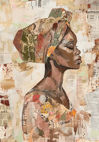 Portret, digital art collage