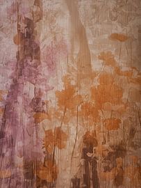 Verträumtes Blumenfeld in warmen Pastelltönen