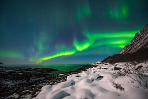 Nordlicht am Nachthimmel über Nordnorwegen