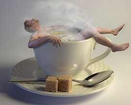 Koffie is als een warm bad.... von Erik Brons