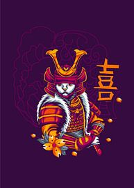 Cat Samurai Illustration sur Jemmy Febrianto