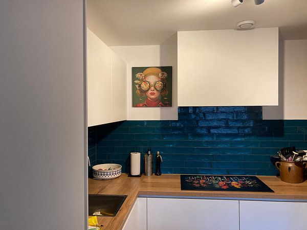 Customer photo: I wish I was a fish by Mirjam Duizendstra, on canvas