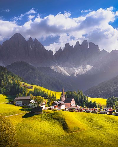 Santa Magdalena en Odle in de Dolomieten