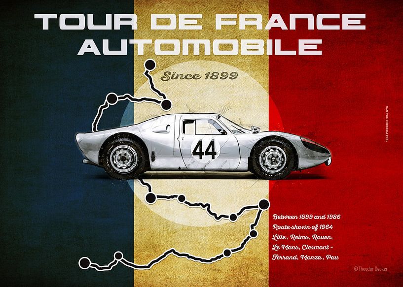 Tour de France Automobile P 904 Querformat von Theodor Decker