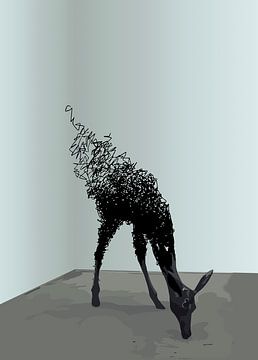 Abstract zwart hert vormverspreiding van Ramy Salah Hefny