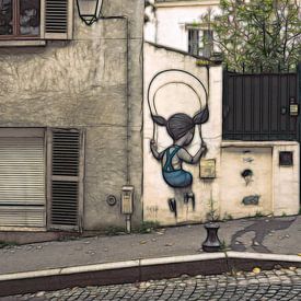 Girl jumping rope by André Scherpenberg