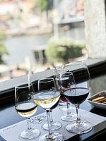 Dégustation de porto sur le fleuve Douro à Porto Portugal