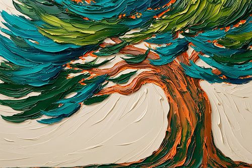 Kleurrijke abstracte boom