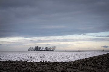 Zonsopkomst in de winter in Groningen van Bo Scheeringa Photography