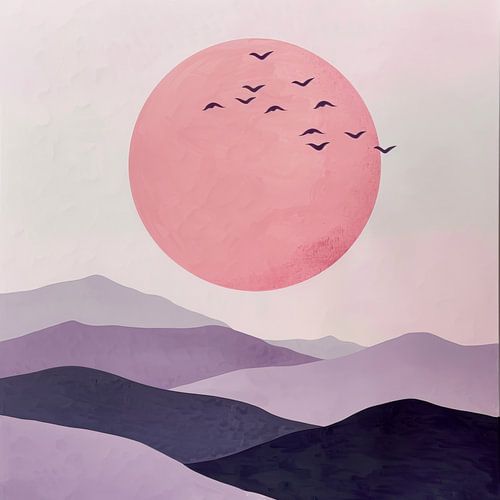 Roze landschap