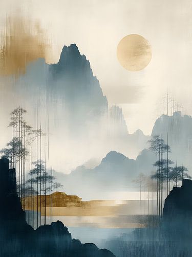 Japandi-stijl - Berglandschap