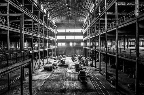 L'entrepôt central abandonné de la mine de Heusden-Zolder