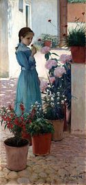 Santiago Rusiñol, The girl with carnation - 1893