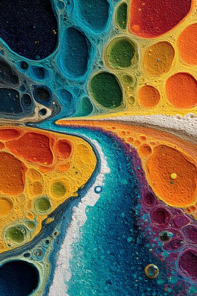 abstract colourful landscape by Egon Zitter