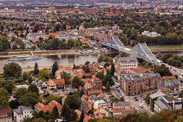 Pont bleu à Dresde sur Rob Boon