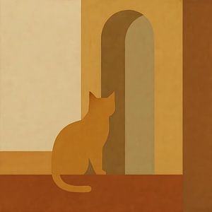 Chat sous l'arc