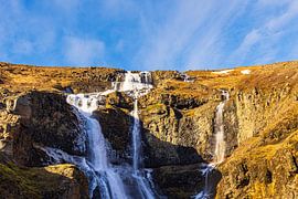 Blick auf den Wasserfall Rjúkandafoss im Osten von Island